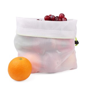 Eco Recycled Washable Nylon RPET MESH BAG FOR vegetables and fruits