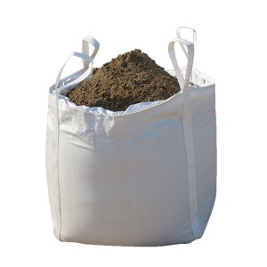 Flat bottom Open mouth 4loops 1000kg 1 ton pp polypropylene Ton woven jumbo bag forcoal/sand construction garbage building material