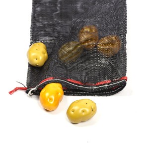 Black PP Woven Mesh Bag For Onions